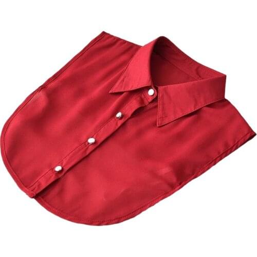29 Styles Womens Detachable Fake False Collar Solid Color Retro Plaid Check Chiffon Half Shirt Blouse Adjust Clothes Accessories