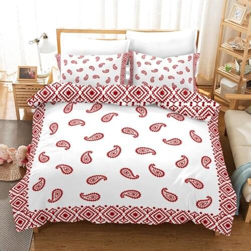 Ethnic Style 3pcs Microfiber Comforter Duvet Cover Soft Bedding Set With Pillowcases For Teens Boys Girls Room Decoration