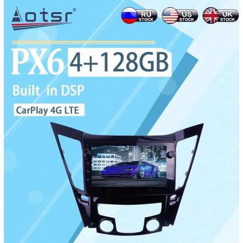 4+128GB For Hyundai Sonata 8 2011 - 2014 Android 10 WIFI Wireless Carplay Car Multimedia Radio Player GPS Navigation Stereo