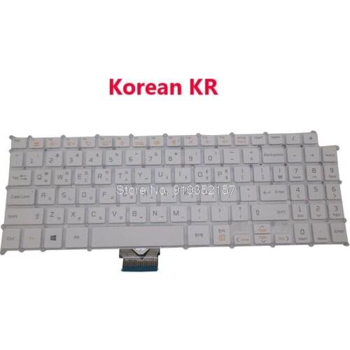 15Z960 KR Keyboard For LG 15Z975 15Z975-G 15ZD975 15ZD975-G LG15Z975 15Z960-G.AA12J 15Z960-G.AA1GJ Black/White NO Frame