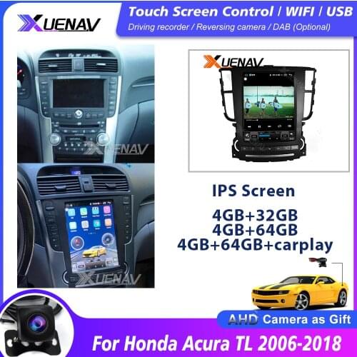 GPS Navigation Android 10.0 For Honda acura TL 2005-2008 Car Stereo Multimedia DVD Player Auto Radio stereo 2 Din Car Radio