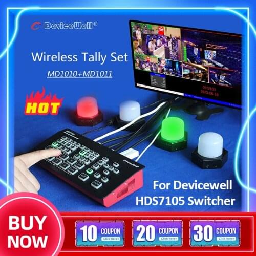 DeviceWell TALLY MD1010-MD1011 wireless tally set traffic HDMI Cable - Compatible wireless transmission for devicewell hds7105