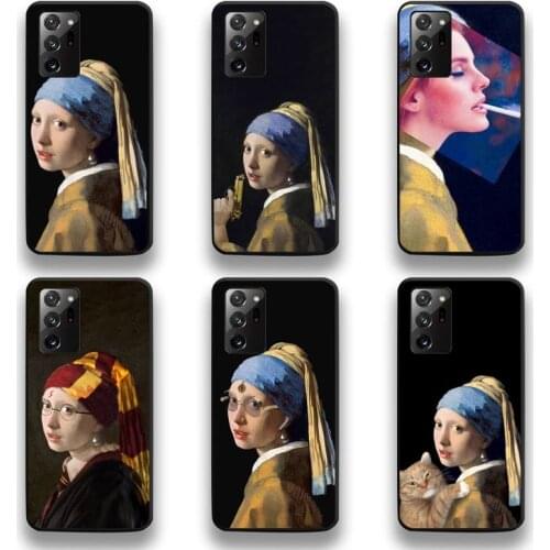 Girl With A Pearl Earring Vermeer Phone Case For Samsung Galaxy Note20 ultra 7 8 9 10 Plus lite M51 M21 M31 J8 2018 Prime