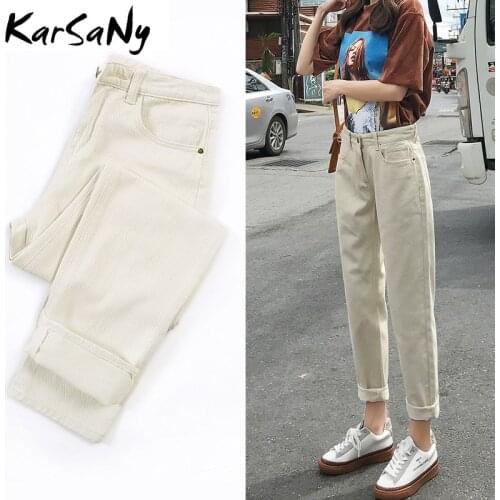 Boyfriend Jeans For Women Loose Denim Pants Mom Harem Women Jeans Summer High Waist Jean Femme Capris Womens Boyfriend Jeans