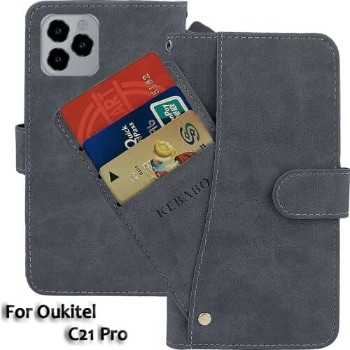 Leather Wallet Oukitel C21 Pro Case 6.39"Flip Fashion Luxury Card Oukitel C21 Pro Cases Cover Business Magnetic Phone Bags