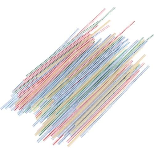 2020 HOT SALE Colorful 300PCS/set 24cm Curved Plastic Drinking Straw Cocktail Lounge Wedding Birthday Party WALK KNOW