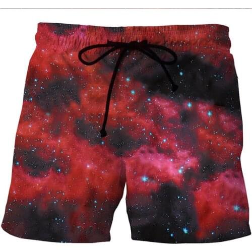 Mens Hipster 3D Space Galaxy Printed Beach Board Boxer Shorts Trunks 2020 Summer Quick Dry Boardshorts Beach Wear Short Homme