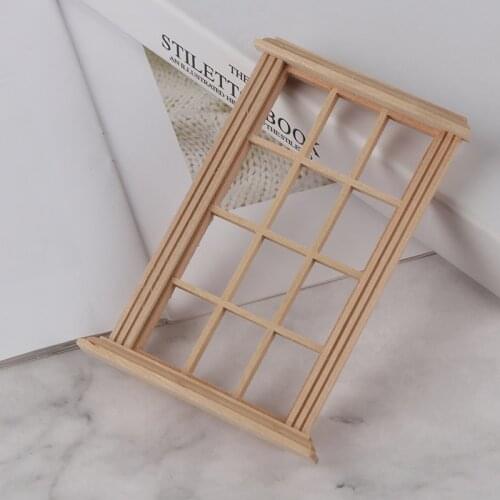 New 1:12 Dollhouse Wooden Window Frame Miniature Doll Houses