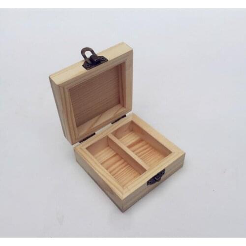 Wholesale 100PCS 2 Compartments Eco-Friendly Solid Wood Essential Oil Bottles Storage Box Packing Wooden Box Storage Box