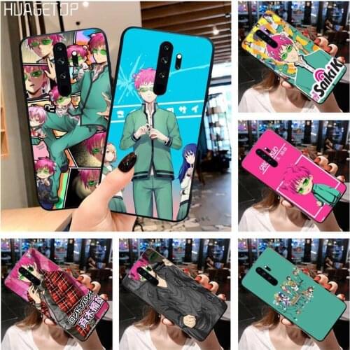 HUAGETOP The Disastrous Life of Saiki K Poster black Phone Case Hull for Redmi Note 9 8 8T 8A 7 6 6A Go Pro Max Redmi 9 K20 K30