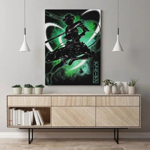 Home Decor Poster Levi Attack on Titan Wall Art Canvas Anime Japan Prints Painting Pictures For Living Room Modular No Framework