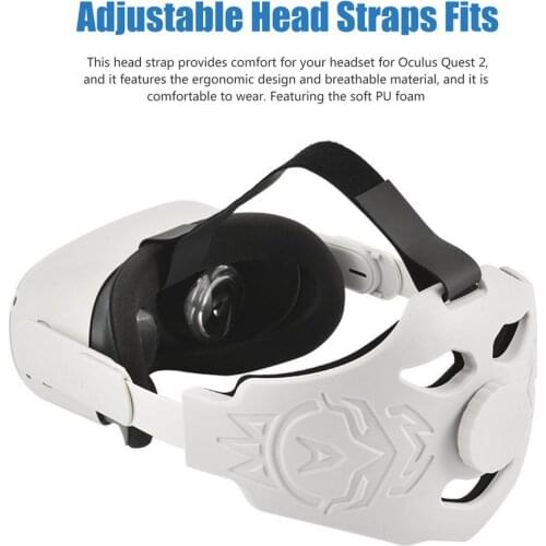 2021 Adjustable Head Strap for Oculus Quest 2 Elite Strap VR Headset Enhanced Support Comfort in VR Gaming Reduce Head Pressure