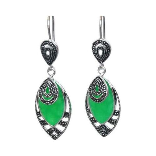 18mm color 925 Sterling silver Natural women Natural Stone jewelry bread silver big earrings