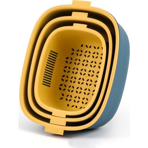 Drain Vegetable Fruit Washing Basket Set Kitchen Strainer Creative Fruit Basket Plastic Koszyk Na Owoce Kitchen Tools DF50FVC