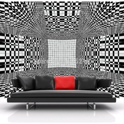 PVC modern 3D large mural wall and irregular rotation wallpaper the living room backdrop Custom Size