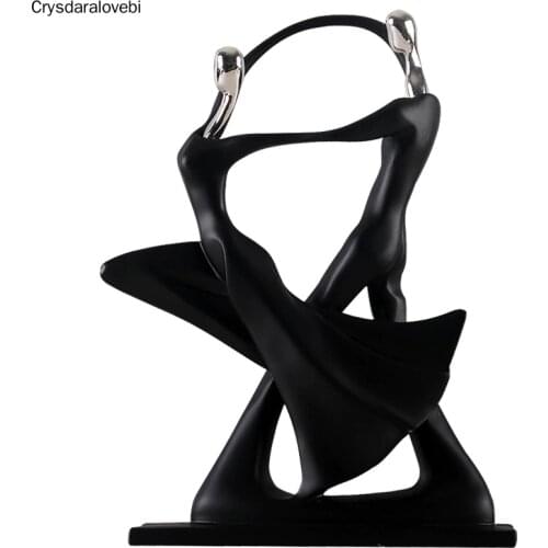 Resin Dancing Couple Statue European Sculpture Abstract Figurines Creative Crafts Wine Cabinet Home Decoration Ornaments