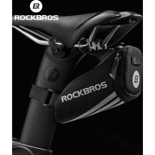ROCKBROS Nylon Bicycle Bag Bike Reflective Storage Saddle Bag Seat Cycling Road Tail Rear Pouch Bag Saddle Bicycle Accessories