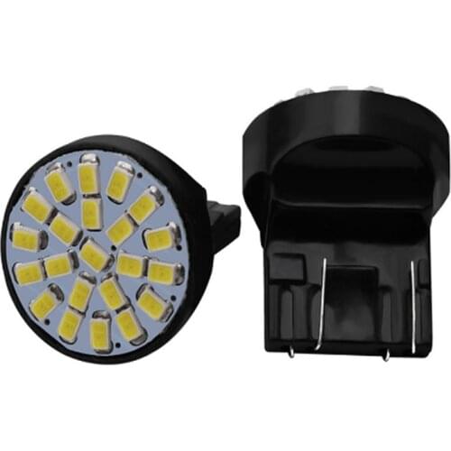 Yiastar 100 PCS T20 3020 22 SMD 7440 7440NA 7443 7444NA 22 LED Car Turn Lamp Tail Light LED Light Bulb 12V DC White