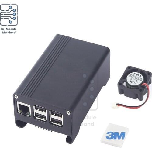 Aluminum Alloy Protective Enclosure Case with Cooling fan for Raspberry Pi Module Pi 2 B+ Ventilation Sturdy Case