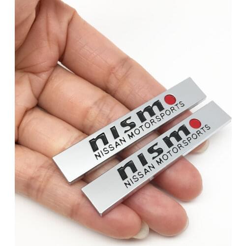 2PCS Car body Side Emblem Badge Stickers For Nissan Nismo Tiida Teana Skyline Juke X-Trail Almera Qashqai Car Accessories