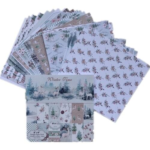 24PCS/Lot Forest Retro Material Papers DIY Scrapbooking Album Diary Gift Decorative Paper Scrapbooking Paper