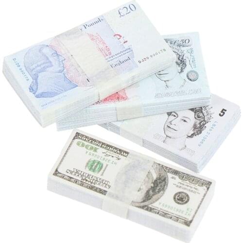 5 Bundles 1:12 Dollhouse Miniature Play Money Mini Doll House Banknotes