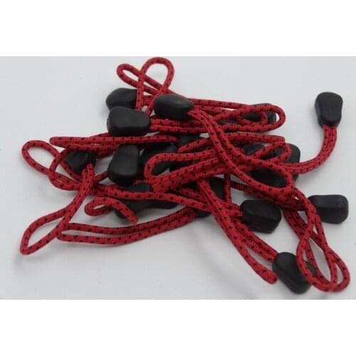 Red zipper pulls sports backpack 5pcs Plastic Zipper Pulls Rope Ends Lock Zip Clip Buckle For Clothing Accessories