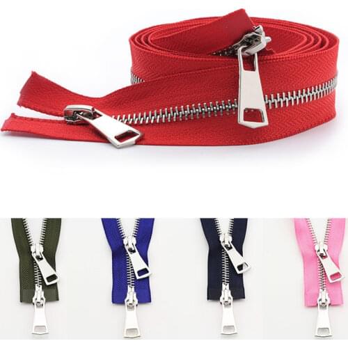 70/90cm 5# Colorful High Quality Open-end Double Sliders Metal Zipper DIY Handcraft For Cloth Pocket Garment Bags