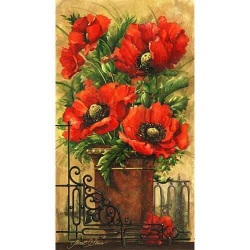 A13914 11CT/14CT/18CT/25CT/28CT oil street patterns Counted Cross Stitch DIY Cross Stitch Kits Embroidery Needlework Sets