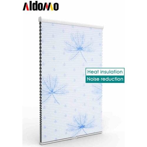 ALDOMO Printing sliding honeycomb blinds sunshade curtains blackout lifting organ honeycomb blinds bedroom heat insulation