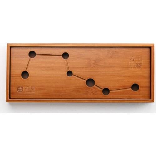 Bamboo Seven Star Tea Tray One Pot Two Cups Small Water Storage Water Travel Simple Kung Fu Tea Tray Tea Table Saucer