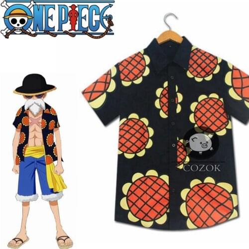 One Piece Monkey D Luffy T Shirt Corrida Colosseum Cosplay Costumes Sunflower Shirt Halloween Tops