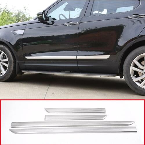 ABS Car Styling Car Side Door Body Trim For Land Rover Discovery 5 LR5 17-20 Piano Black Bright Silver Car Exterior Accessories