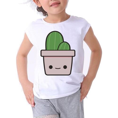 Childrens Clothes T Shirt Boys T Shirts Potted Plants T-shirts Fshion Tops for Girls Shirts Cute Kids Tshirt Children Clothing