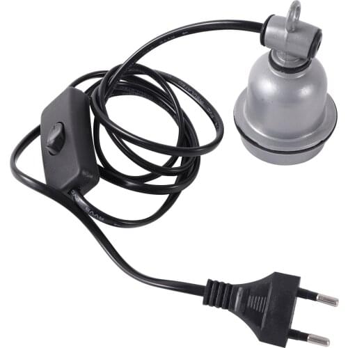 E27 Heating Lamp Holder & Power Cord Switch Crawling Pet lizard tortoise Piglet Chicken Brooder Heating Spiral Light Socket 5Pcs