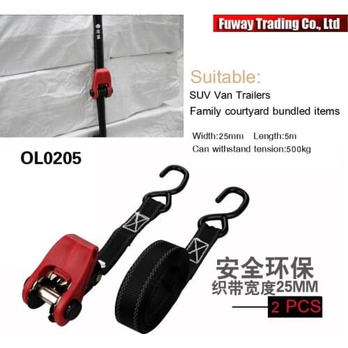 FUWAYDA 5M MINI SUV off-road car roof binding belt bicycle goods tightener tensioner mini plastic handle bundle belt