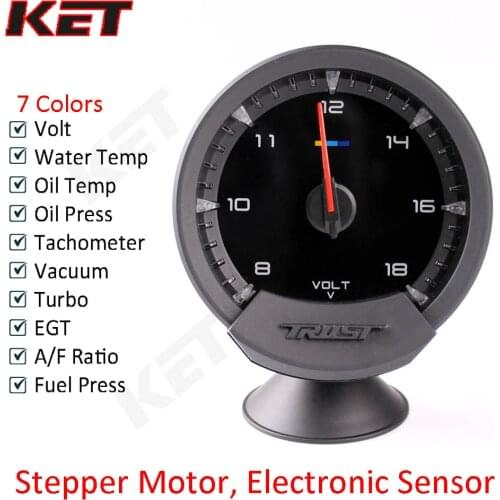 GReddi Sirius Meter Series Trust 74mm 7 colors Auto Gauge Volt Water Temp Oil Temp Oil Press RPM Vacuum Turbo EGT A/F Ratio Fuel