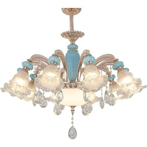 Nordic Luxury LED Chandelier Lighting Living Room Crystal Ceiling Chandeliers Kitchen Hanging Lamps Home Decor Luminaria Bedroom