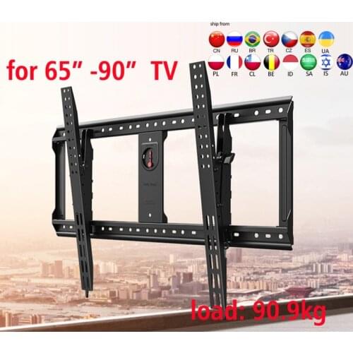 NB DF90-T 65"-90" 80" 70" with build-in bubble huge strong LCD TV bracket Wall Mount Tilt Monitor Mount with bubble level 200lb