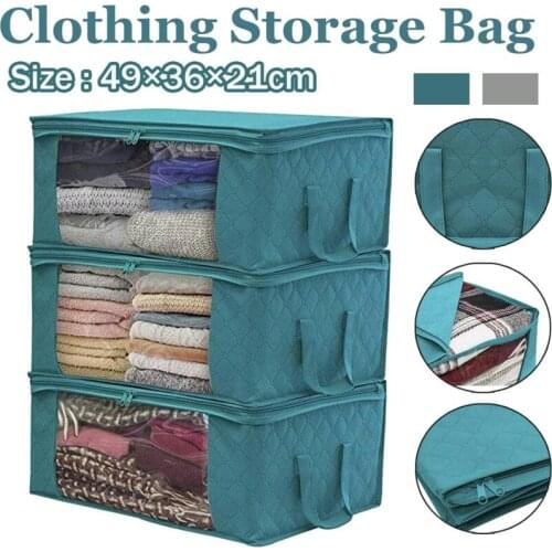 Non-Woven Wardrobe Storage Bag Quilt Clothing Storage Box Dust-Proof Stack Storage Bag Clothing Quilt Storage Bag