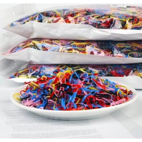 1000PCS/Lot Disposable Gum For Hair Children TPU Rubber Bands Ponytail Holder Elastic Hair Band Girls Scrunchie Hair Accessories