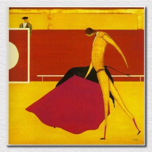 Wholesale and retail Canvas prints from Hand-painted oil painting for hotel decoration orange-red hue paintings free shipping