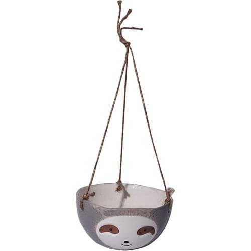 Hanging Plants Holder Flower Pot Mini Ornaments Large Diameter Ceramic 14.5*9*14.5cm 1PCS Gifts Planter Home Garden Decoration