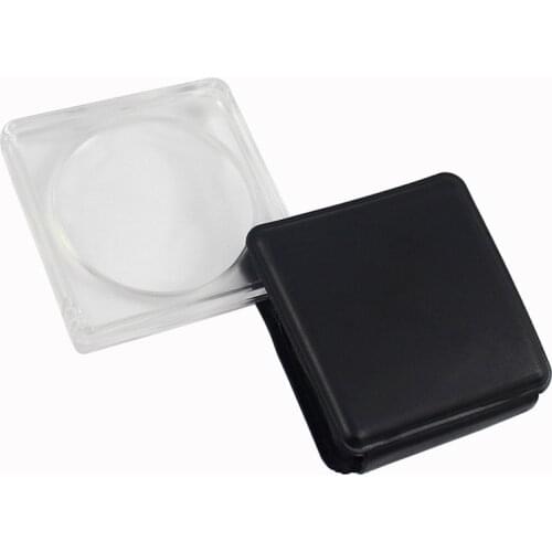 Handheld Magnifier 10X Portable Magnifying Glass 50MM Pull-out Pocket Magnifier Foldable Jewelry Loupe Square Reading Lupe