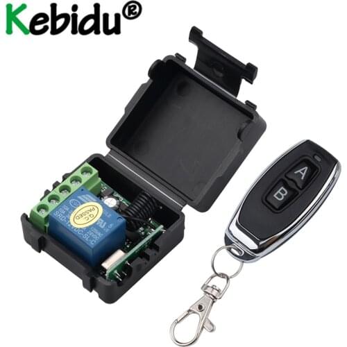 Kebidu RF Transmitter 433Mhz Remote Controls with DC 12V 1CH relay Receiver Module Universal Wireless Remote Control Switch