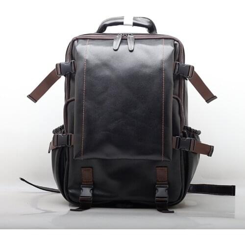Casual Mens Backpack Genuine Leather Large Capacity Laptop Bag Student Shoolbag High Quality Hot Sell Travel Computer backpacks
