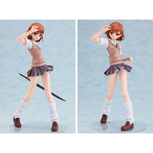 Anime A certain scientific super-electromagnetic gun Misaka Mikoto GK school uniform gun sister standing pose boxed figure sexy