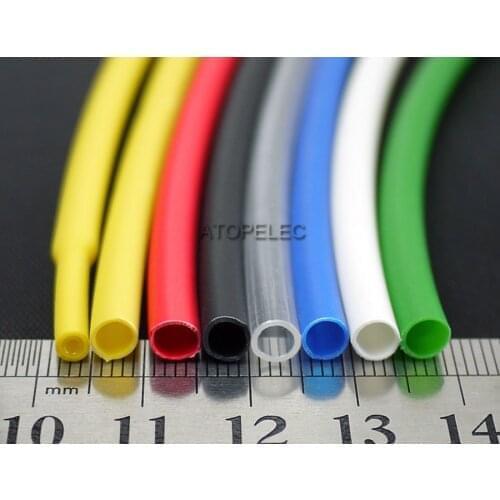 2M 3.2mm Diameter Adhesive Lined 3:1 Heat Shrink Tube Dual Wall Glue Wrap Wire Waterproof Black/Red/Yellow/Blue/White/Clear