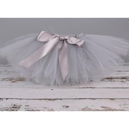 Gray Tulle Kid Children Candy Tutu SkirtsGirls Tutu Pettiskirt Dance Skirt Ball Gown girl princess birthday Cloth Skirt Dress