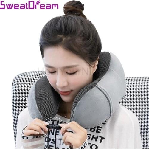 U Shaped Memory Foam Neck Pillows Soft Travel Pillow Neck Cervical Airplane Pillow 29*28*14CM Cervical Travel Healthcare Bedding